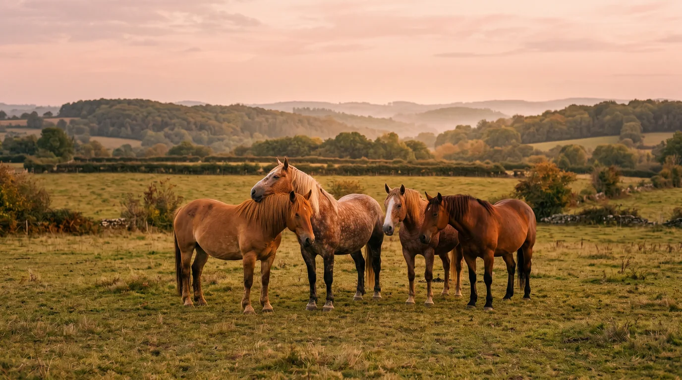 Les chevaux du Balad'âne en liberté, Corrèze